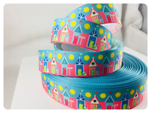 Load image into Gallery viewer, Ribbon by the Yard - Summer Colorful Beach Cottages