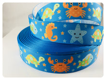 Load image into Gallery viewer, Ribbon by the Yard - Ocean Animals Ribbon