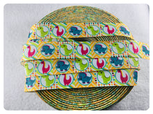 Load image into Gallery viewer, Ribbon by the Yard - 7/8" - Dinosaur Ribbon - Pink, Blue, Lime Green