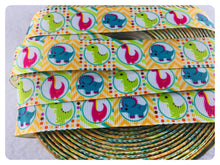 Load image into Gallery viewer, Ribbon by the Yard - 7/8" - Dinosaur Ribbon - Pink, Blue, Lime Green
