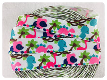 Load image into Gallery viewer, Ribbon by the Yard - 7/8" - Dinosaur Ribbon - Pink & Blue Dinos