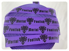Load image into Gallery viewer, Ribbon by the Yard - Haunted Mansion - Foolish Mortals - Purple