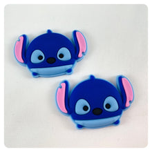 Load image into Gallery viewer, Set of 2 - PVC Resin - Stitch - Light Blue Back