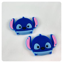 Load image into Gallery viewer, Set of 2 - PVC Resin - Stitch - Light Blue Back