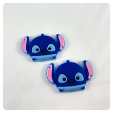 Load image into Gallery viewer, Set of 2 - PVC Resin - Stitch - Light Blue Back