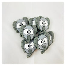Load image into Gallery viewer, Set of 2 - PVC Resin - Gray Elephant