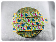 Load image into Gallery viewer, Ribbon by the Yard - 7/8" - Dinosaur Ribbon - Pink, Blue, Lime Green