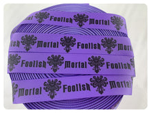 Load image into Gallery viewer, Ribbon by the Yard - Haunted Mansion - Foolish Mortals - Purple