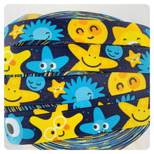 Load image into Gallery viewer, Ribbon by the Yard - Sun, Moon and Stars Ribbon - Larger Print