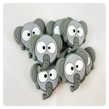Load image into Gallery viewer, Set of 2 - PVC Resin - Gray Elephant