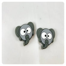 Load image into Gallery viewer, Set of 2 - PVC Resin - Gray Elephant