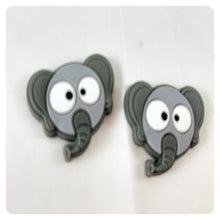 Load image into Gallery viewer, Set of 2 - PVC Resin - Gray Elephant