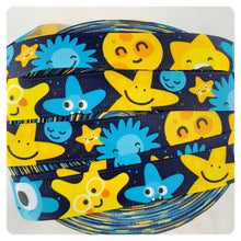 Load image into Gallery viewer, Ribbon by the Yard - Sun, Moon and Stars Ribbon - Larger Print