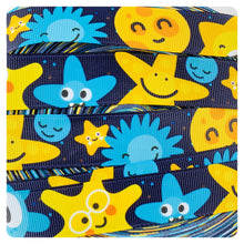 Load image into Gallery viewer, Ribbon by the Yard - Sun, Moon and Stars Ribbon - Larger Print
