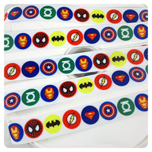 Load image into Gallery viewer, Ribbon by the Yard - Superhero Logos