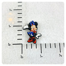 Load image into Gallery viewer, Set of 2 - PVC Resin - Mrs. Mouse - America - Flag