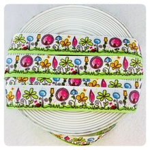 Load image into Gallery viewer, Ribbon by the Yard - Flower Ribbon - Yellow and Blue Flowers