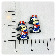 Load image into Gallery viewer, Set of 2 - PVC Resin - Mr. Mouse - America - Flag