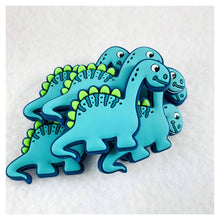 Load image into Gallery viewer, Set of 2 - PVC Resin - Dinosaur Teal