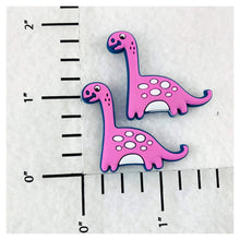 Load image into Gallery viewer, Set of 2 - PVC Resin - Dinosaur - Pink