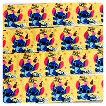 Load image into Gallery viewer, Ribbon by the Yard - Stitch - Cutie - Lilo and Stitch - Yellow Background