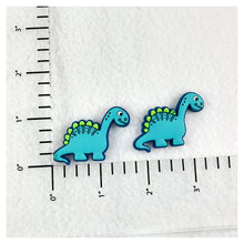 Load image into Gallery viewer, Set of 2 - PVC Resin - Dinosaur Teal