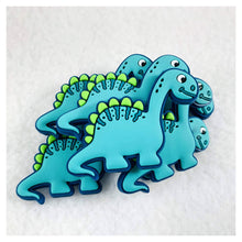 Load image into Gallery viewer, Set of 2 - PVC Resin - Dinosaur Teal