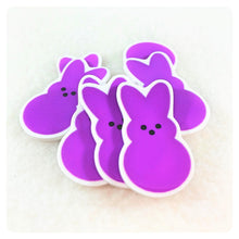 Load image into Gallery viewer, Set of 2 - Planar Resin - Purple Easter Bunny - Peep