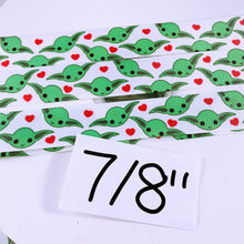 Load image into Gallery viewer, Ribbon by the Yard - SW - Baby Yoda with Hearts