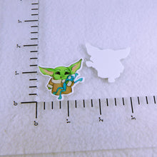Load image into Gallery viewer, Set of 2 - Planar Resin - The Child - Alien - Blue Frog