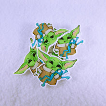 Load image into Gallery viewer, Set of 2 - Planar Resin - The Child - Alien - Blue Frog