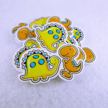 Load image into Gallery viewer, Set of 2 - Planar Resin - Dinosaur - Orange and Yellow