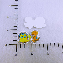 Load image into Gallery viewer, Set of 2 - Planar Resin - Dinosaur - Orange and Yellow