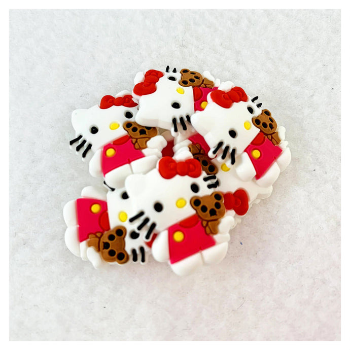Set of 2 - PVC Resin - Hello Kitty with Teddy Bear