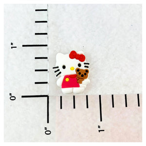 Set of 2 - PVC Resin - Hello Kitty with Teddy Bear
