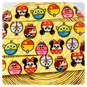 Ribbon by the Yard - Character Mickey Heads on Yellow