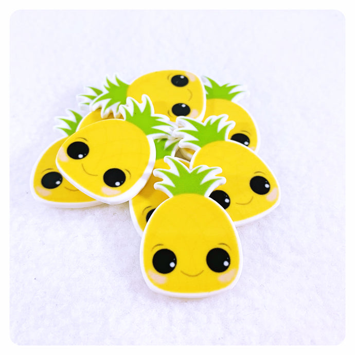 Set of 2 - Planar Resin - Pineapple