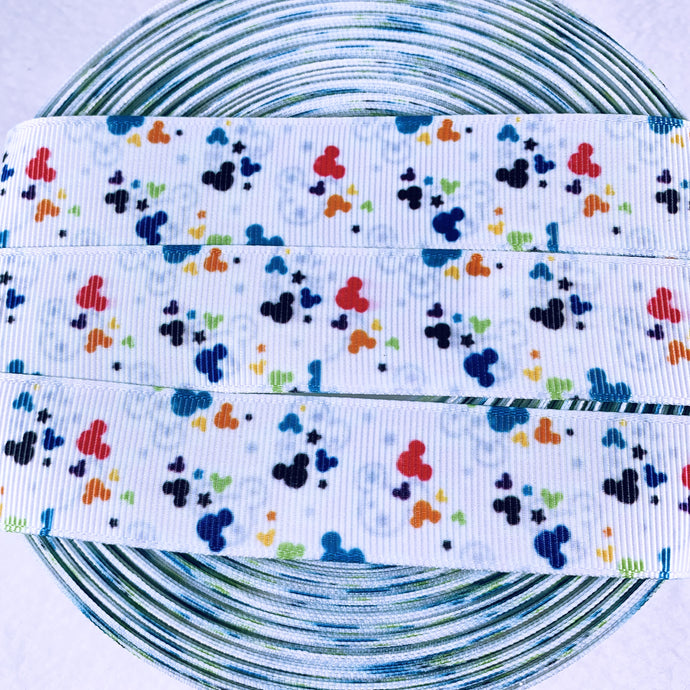 Ribbon by the Yard - Tiny Colorful Mickey Scatter