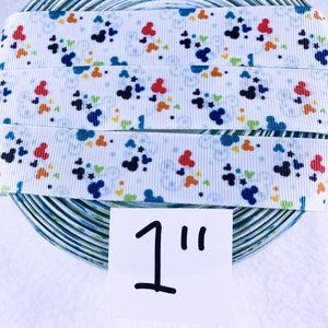 Ribbon by the Yard - Tiny Colorful Mickey Scatter