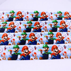 Ribbon by the Yard - 7/8" - Mario & Luigi