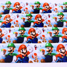 Load image into Gallery viewer, Ribbon by the Yard - 7/8&quot; - Mario &amp; Luigi
