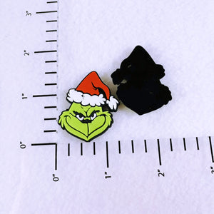 Set of 2 - PVC Resin -  Grinch Face Only
