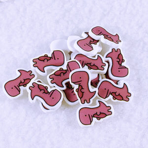 Set of 4 - Mini Planar Resin - Mini Dinosaur - Pink T-Rex