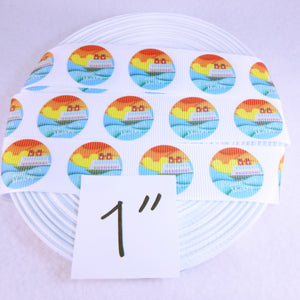 Ribbon by the Yard - DCL Cruise Sunset Circles