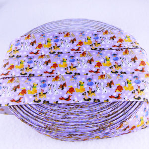 Ribbon by the Yard - Dooney Dogs on Purple