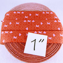 Load image into Gallery viewer, Ribbon by the Yard - Minnie with Hearts on Red
