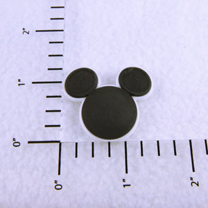 Set of 2 - PVC Resin -  Mickey Heads White & Black