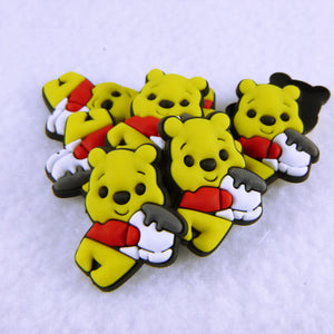 Set of 2 - PVC Resin -  Pooh With Honey Pot