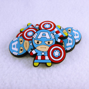Set of 2 - PVC Resin -  Captain America Chibi