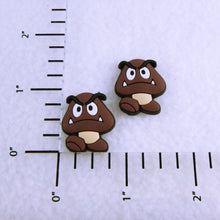 Load image into Gallery viewer, Set of 2 - PVC Resin -  Goomba, Black Back - Mario - Mushroom
